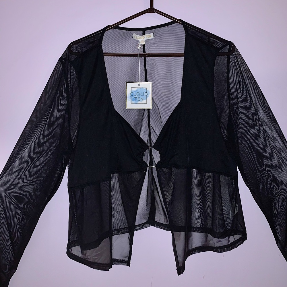 SUPER CUTE SHEER CROP TOP - Picture 1 of 1